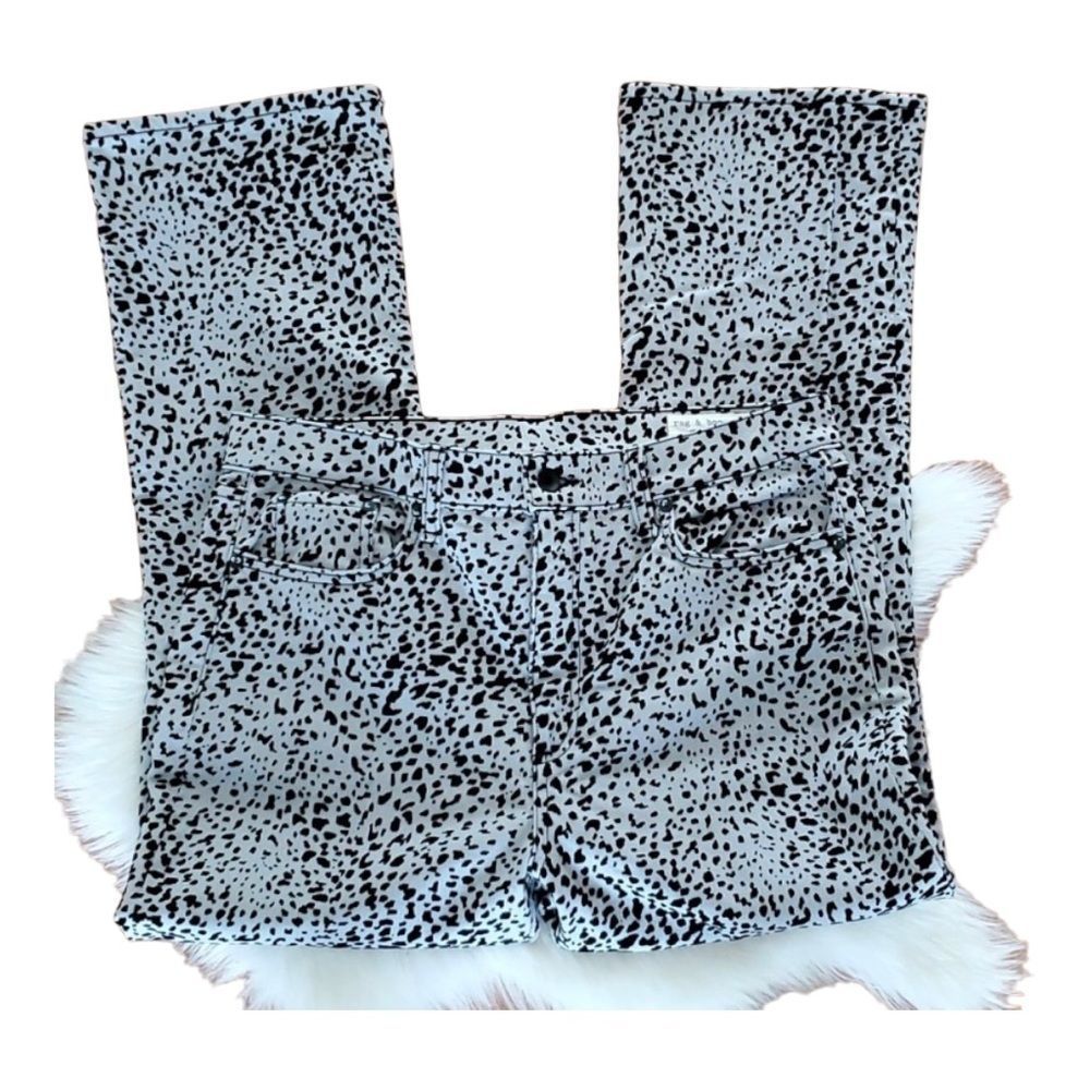 #308 Rag & Bone Hana Velvet Print Cheetah Jeans - image 5